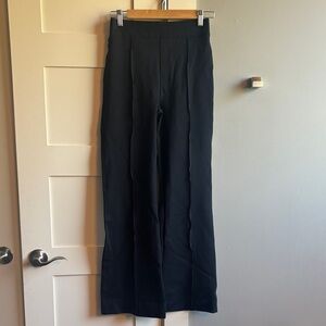 Spanx PerfectFit Ponte small black wide leg pants